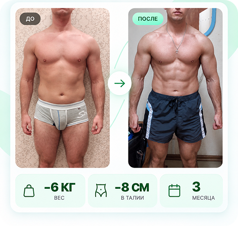 IZIFIT user result 5: before and after photos with progress metrics
