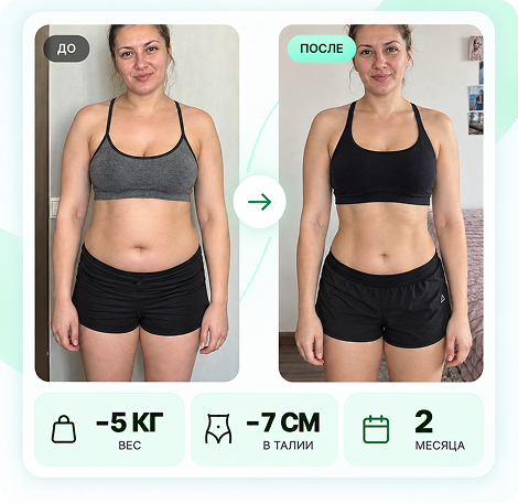 IZIFIT user result 10: before and after photos with progress metrics